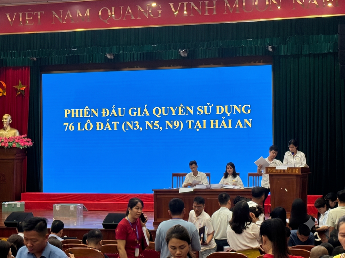 Kết quả trúng đấu giá 76 lô đất thuộc 03 ô đất N3, N5, N9 tại khu TĐC 9,2ha phường Hải An, TP. Hải Phòng tháng 8 năm 2026